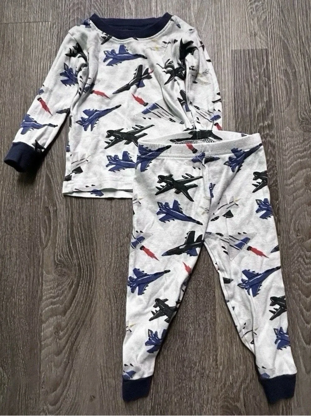 Baby Boy Pajamas Footies Set Burt’s Bees Baby Fleece Size 12 Months
